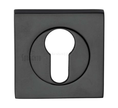 Sorrento SC-SQ0192-BLK Square Black Euro Profile Escutcheon 53mm