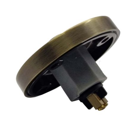 Heritage RR1186 Antique Brass Reeded Bell Push 53mm