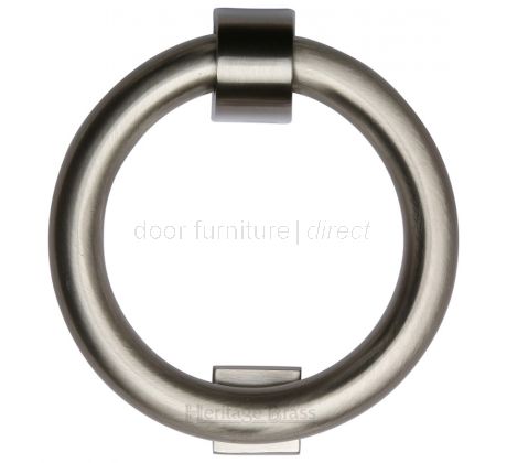 Heritage Satin Nickel Ring Door Knocker 107mm