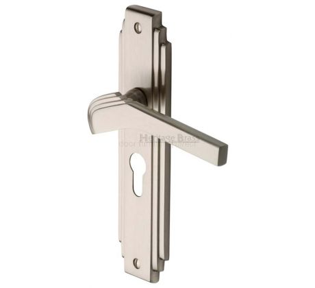 Tiffany Satin Nickel Art Deco 48mm EURO PROFILE Handles