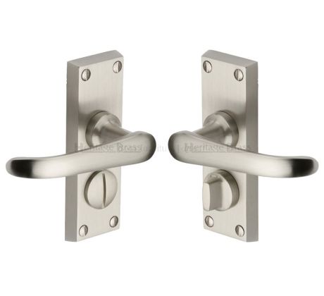 Heritage V735 Satin Nickel Windsor Privacy Door Handles