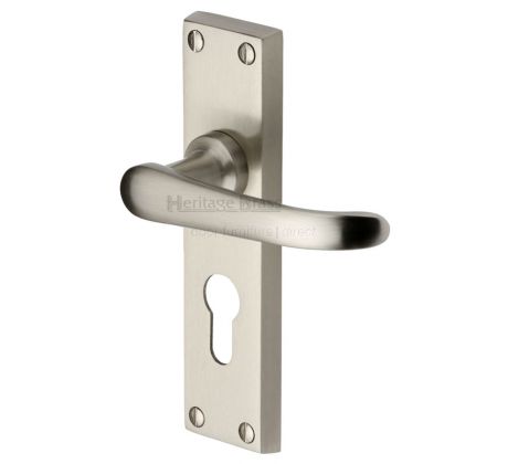 Heritage V727 Satin Nickel Windsor Euro Door Handles