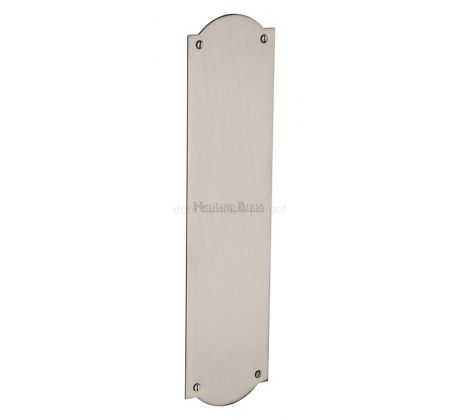 Heritage S640 Satin Nickel Shaped Door Push Plate 305x77mm