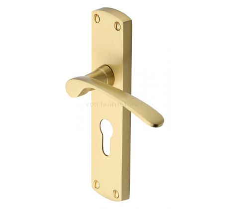 Heritage DIP7848 Satin Brass Diplomat Euro Door Handles