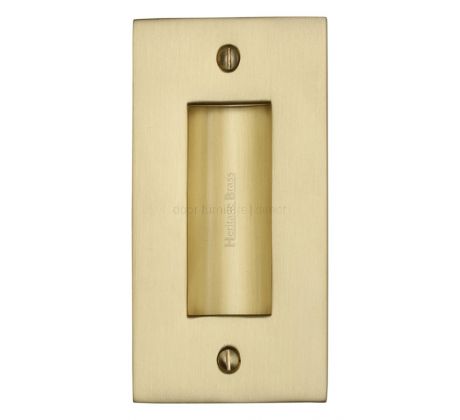Heritage C1820 Satin Brass Flush Pull Handle 102x51mm