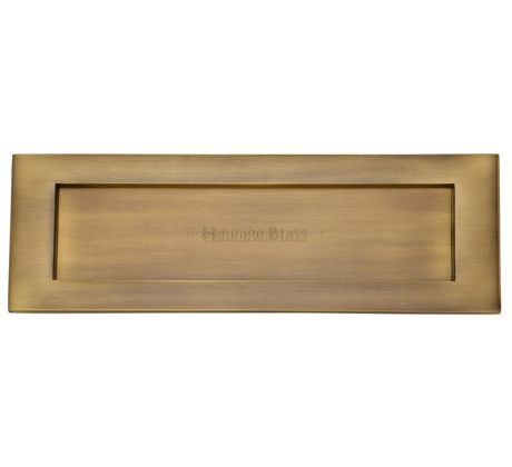 Heritage V850 Antique Brass Letter Box 305x102mm