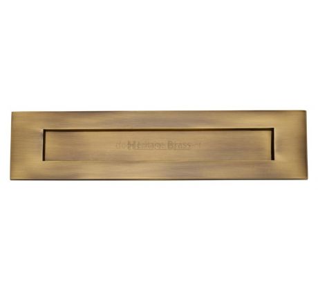 Heritage V850 Antique Brass Letter Box 331x80mm