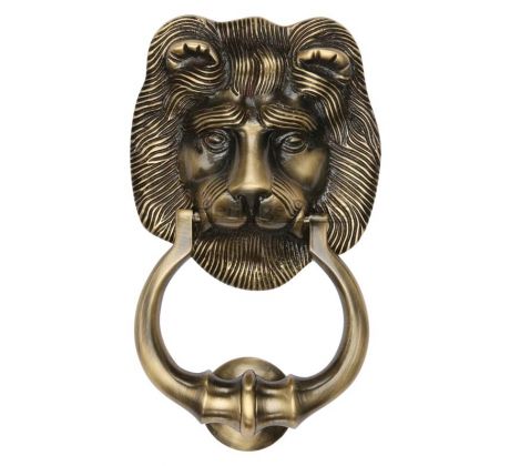 Heritage K1210 Antique Brass Lion Door Knocker
