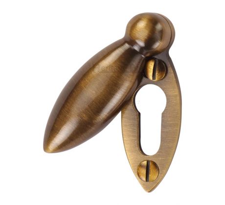 Heritage V1022 Antique Brass Covered Oval Escutcheon