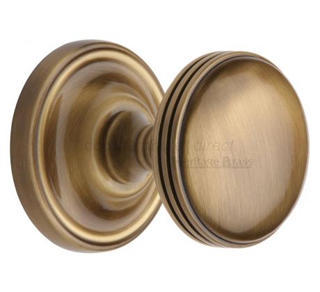 Heritage WHI6429 Antique Brass Whitehall Mortice Knobs 63mm