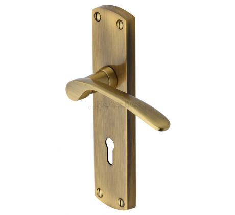 Heritage DIP7800 Antique Brass Diplomat Lock Handles