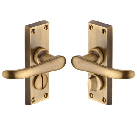 Heritage V735 Antique Brass Windsor Privacy Handles