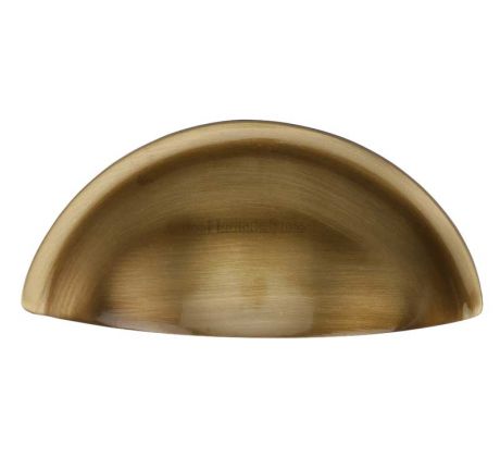 Heritage C2760 Antique Brass Half Moon Drawer Pull 85mm