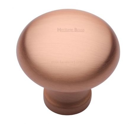 Heritage C113 Satin Rose Gold Mushroom Cabinet Knobs