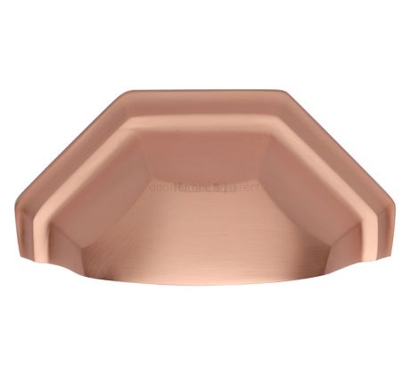 Heritage C2768 Satin Rose Gold Shaped Drawer Pull 104mm