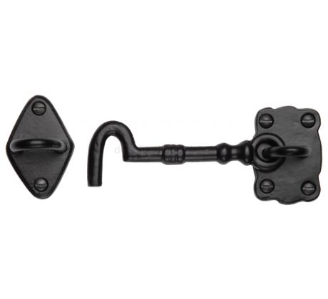 Black Antique Iron Tudor Cabin Hook and Receiver