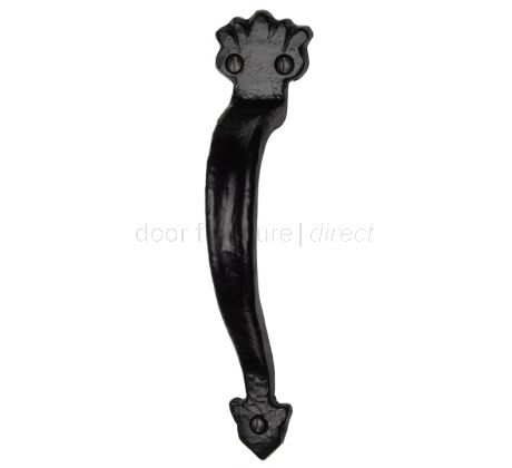 Black Antique Iron Tudor Door Pull Handle 152mm