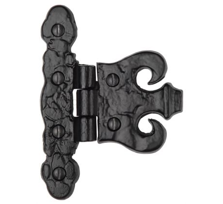 Black Antique Iron Tudor Fancy Coronet Hinge 82mm In Pairs
