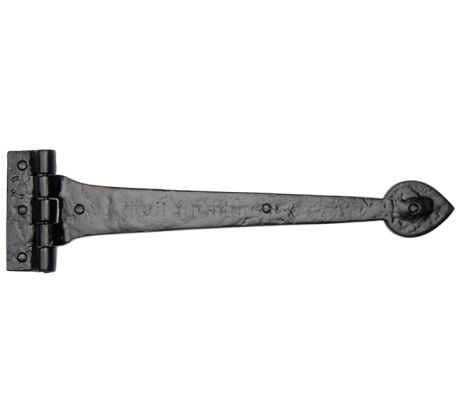 Black Antique Iron Tudor Heavy Tee Hinge 381mm In Pairs