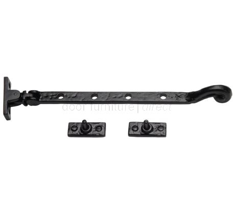 Black Antique Iron Tudor Window Casement Stay 254mm (10in)