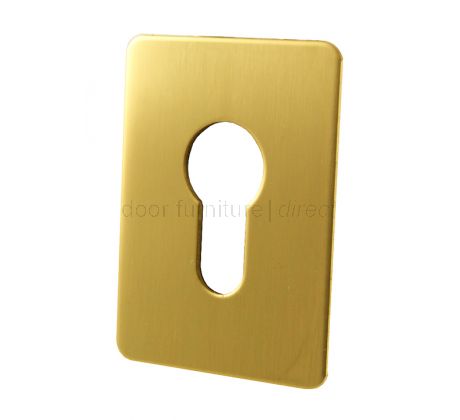 Self Adhesive EURO Escutcheon Brassed 45x70mm
