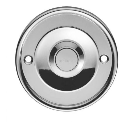 Polished Chrome Circular Bell Push 64mm