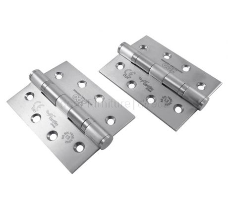 Satin Stainless 4x3inx3mm Ball Bearing Hinge in Pairs