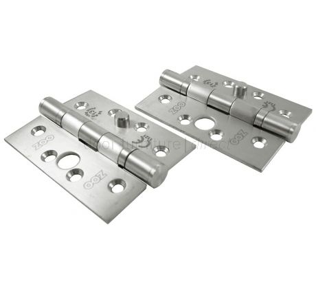 Satin Stainless 4x3inx3mm Security Ball Bearing Hinge In Pairs