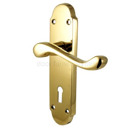 PVD None Tarnish Brass Oakley Keyhole Door Handles