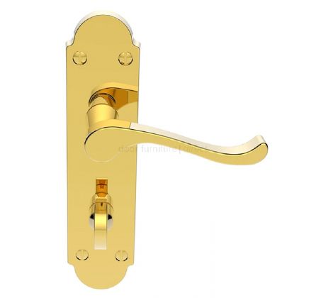 PVD None Tarnish Brass Oakley Bathroom Door Handles