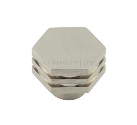 Hoxton Nile Hexagonal Stepped Cabinet Knob 30mm