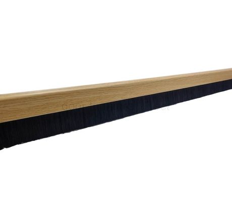 Oak Effect PVC Brush Draught Excluder 838mm