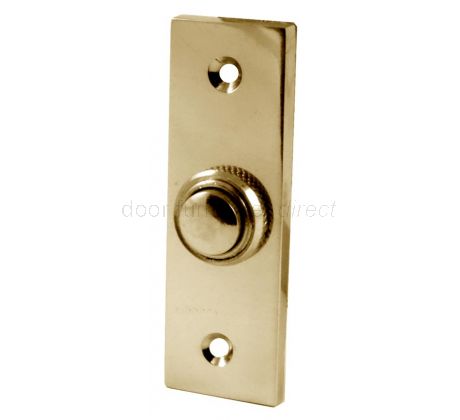 Polished Brass Profile Bell Push 73x23mm