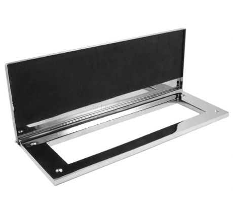 Polished Chrome Internal Tidy with Draught Excluder 310x113mm