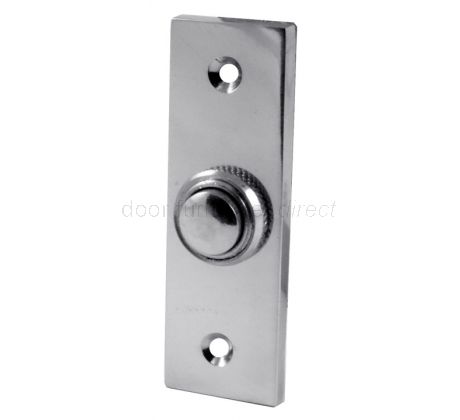 Polished Chrome Profile Bell Push 73x23mm