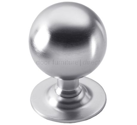 Satin Chrome Ball Centre Door Knob 64mm