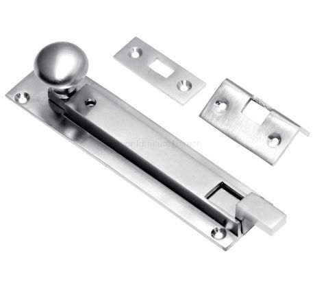 Satin Chrome Cranked Locking Bolt 152x36mm