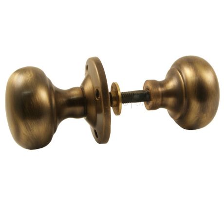 Antique Brass Mushroom Rim Door Knobs 50mm