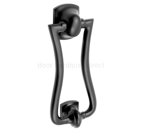Matt Black Slim Diplomat Door Knocker 185x80mm