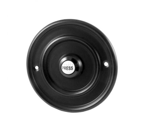 Matt Black Circular Bell Push with China Press 60mm