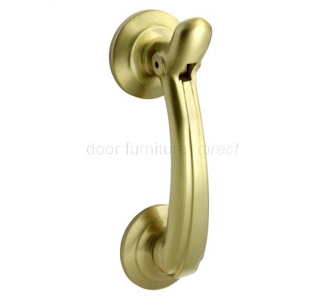 Satin Brass Bow Knocker 135mm
