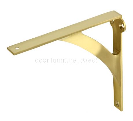 Satin Brass Heavy Duty Shelf Brackets