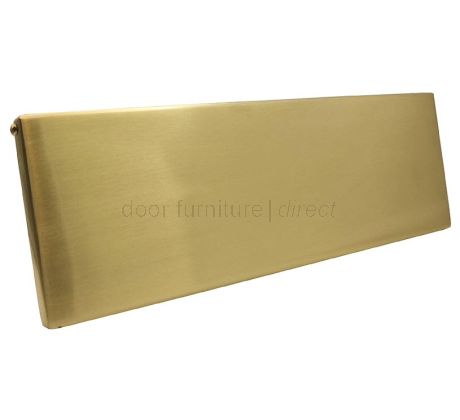 Satin Brass Internal Tidy with Draught Excluder 310x115mm