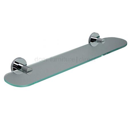 Lily Polished Chrome Glass Bathroom Shelf 500mm