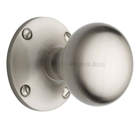Kensington Satin Nickel Mortice Door Knobs 64mm