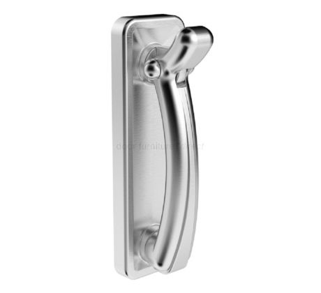 Satin Chrome Contemporary Door Knocker On Backplate