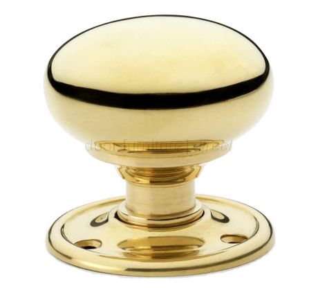 Kershaw Unlacquered Brass 51mm Mortice or Rim Door Knobs