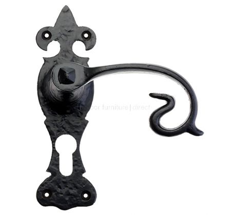 Foxcote Foundries Scroll EURO PROFILE Door Handles FF311EP