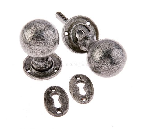 Valley Forge Pewter Ball Mortice Door Knob Set VF48