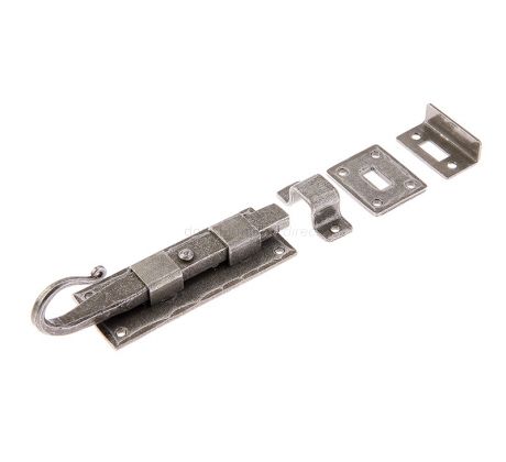 Valley Forge Pewter Shepherds Crook Straight Door Bolt 102mm VF46A